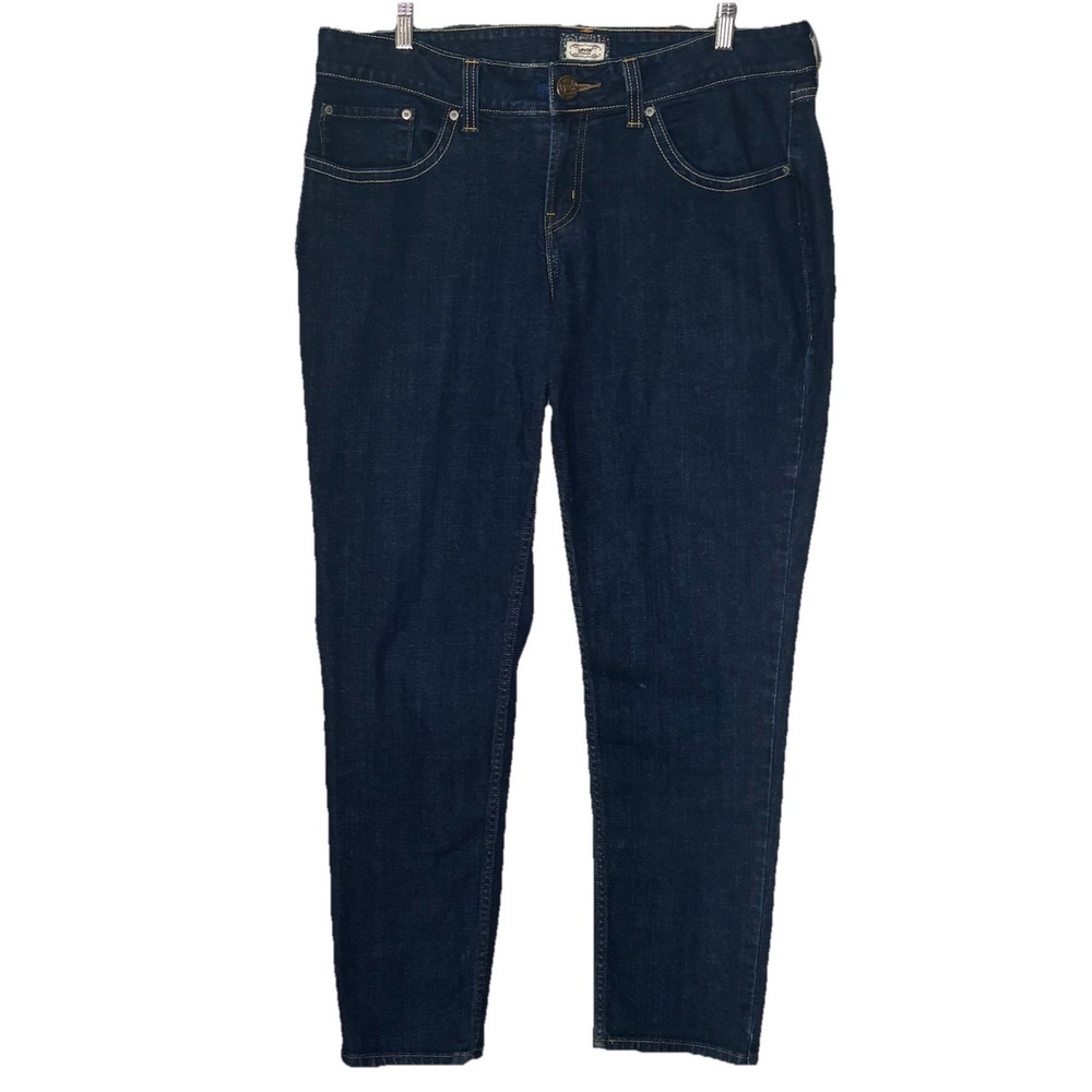 Levis 542 Pencil Jeans 18W Medium DK Blue Low Rise Slim Straight Classic Denim